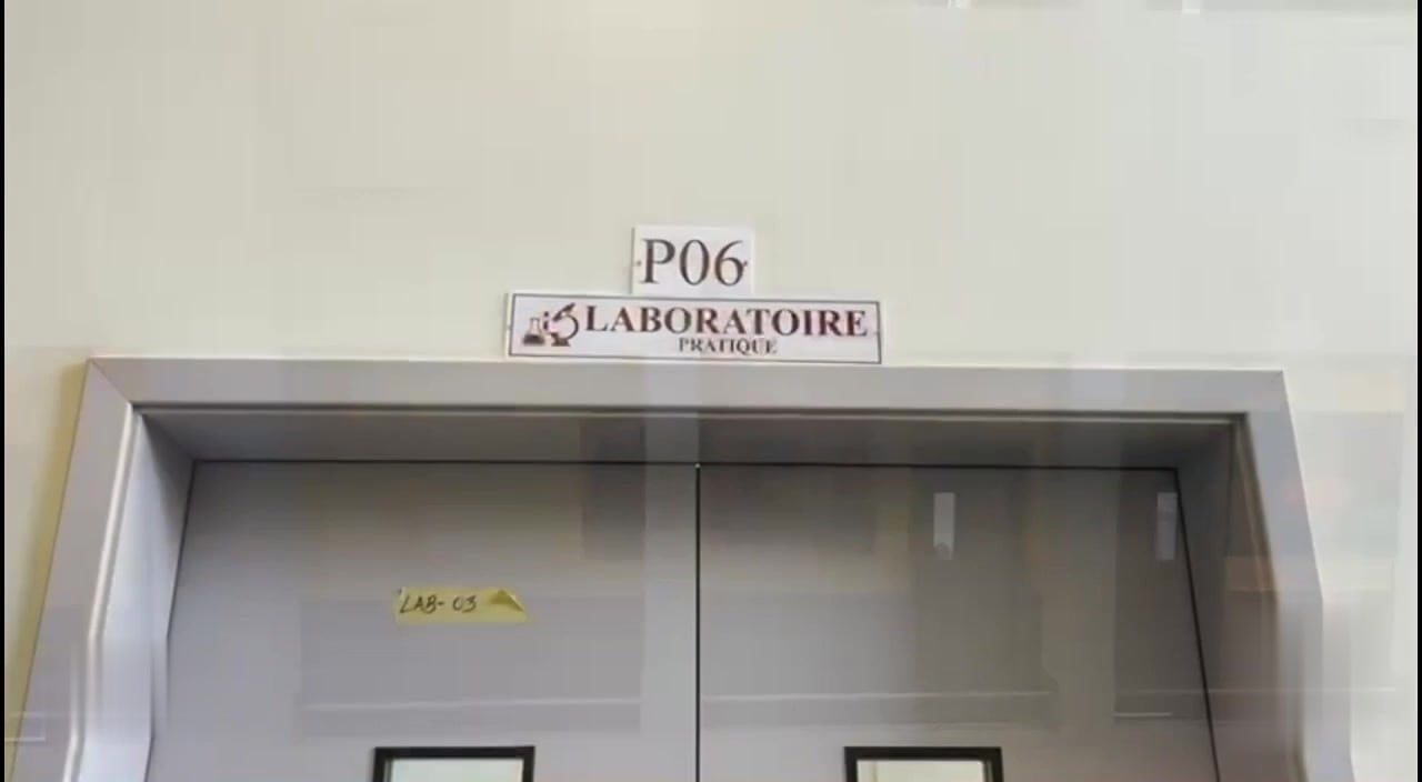 L'entrée du laboratoire P06